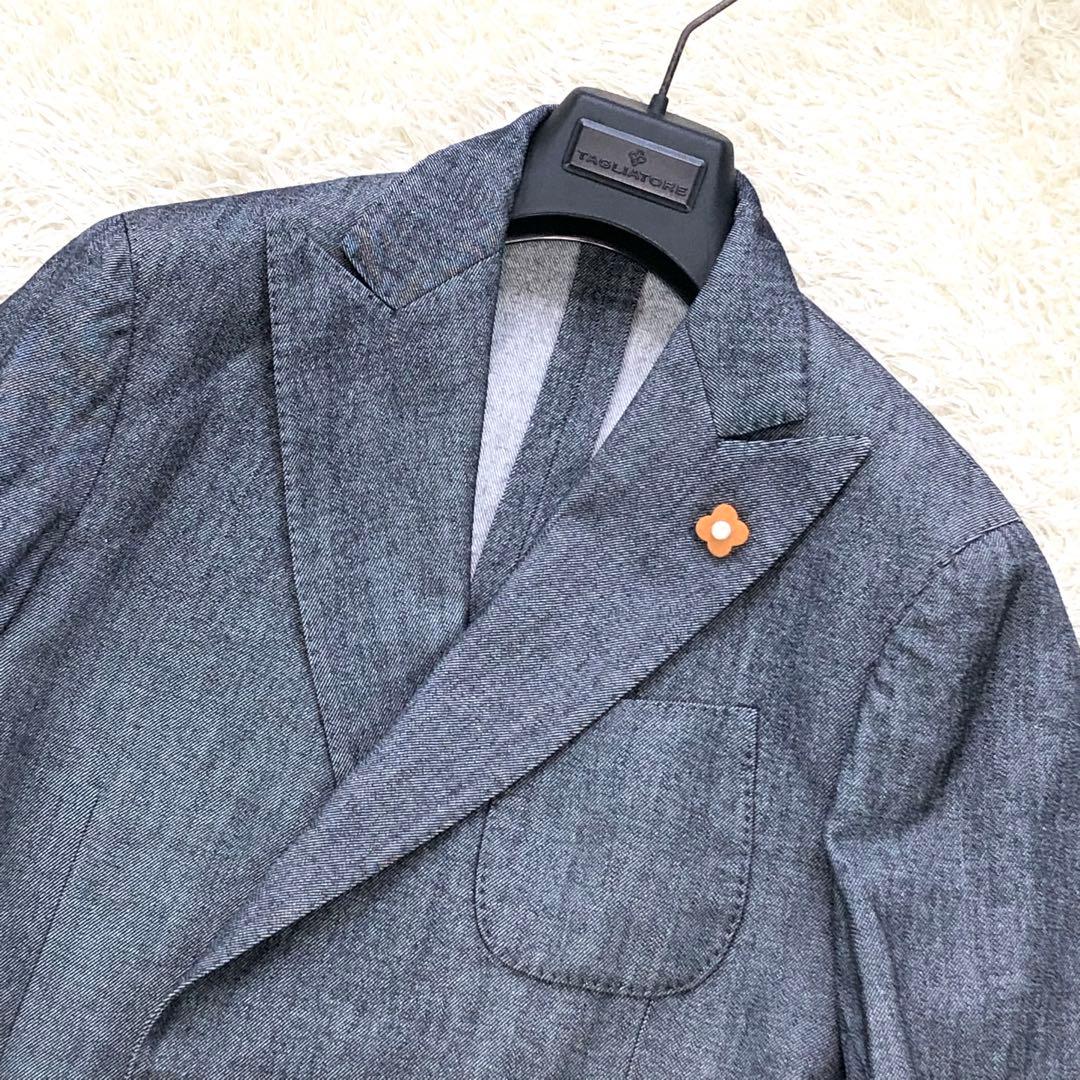 美品⭐ラルディーニ ダブルブレスト テーラードジャケット ウール コットン 44