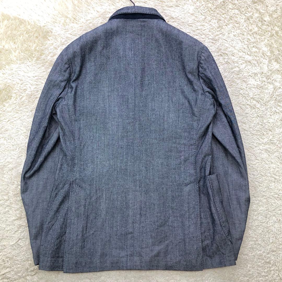 美品⭐ラルディーニ ダブルブレスト テーラードジャケット ウール コットン 44