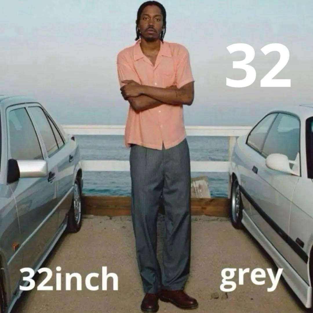 パンツ STUSSY STRIPED VOLUME PLEATED TROUSER 32