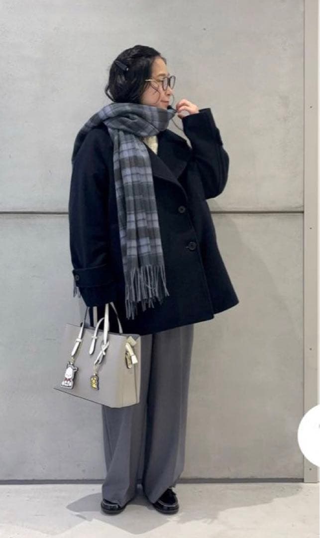 新品　URBAN RESEARCH スーパー100メルトンPコート　D.NAVY