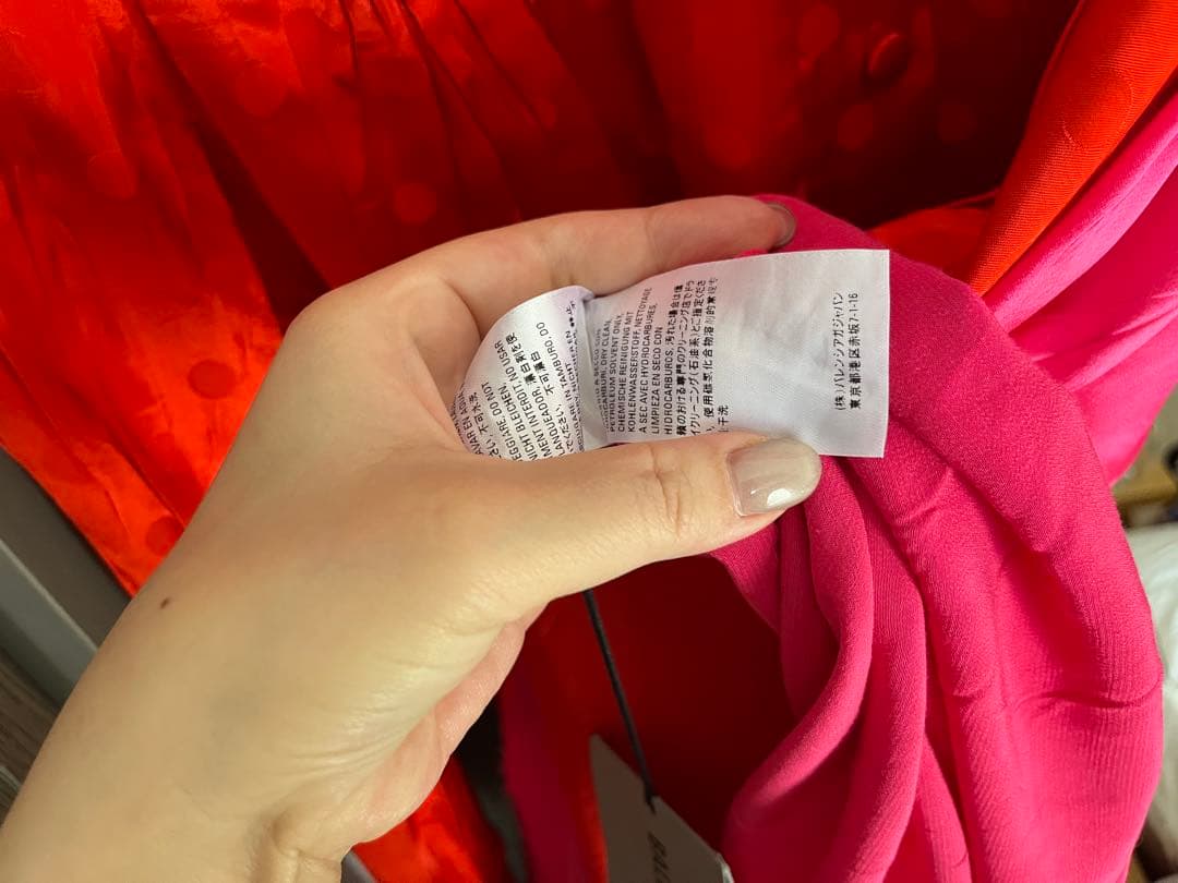 BALENCIAGA ドット柄プリーツワンピース　タグ付き　21AW 値段交渉可