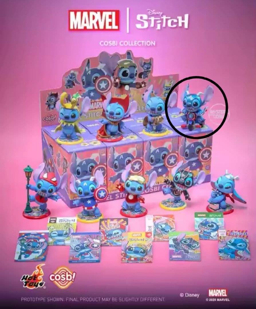 cosbi スティッチ マーベル フィギュア シークレット キャプテンアメリカ