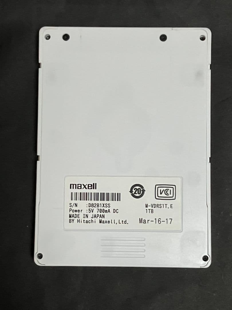 マクセル　maxell iVDR-S 1TB カセットHDD