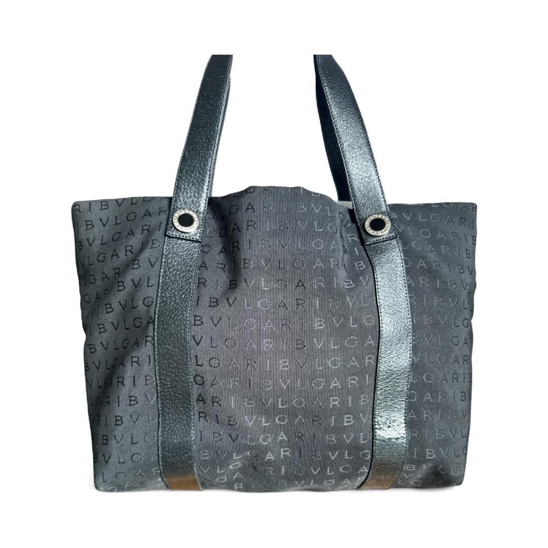 BVLGARI ブルガリ トートバッグ ロゴマニア ブラック