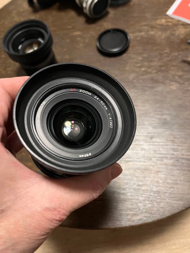 ミノルタ　AF50mm F1.4、AF24-50mm F4セットで