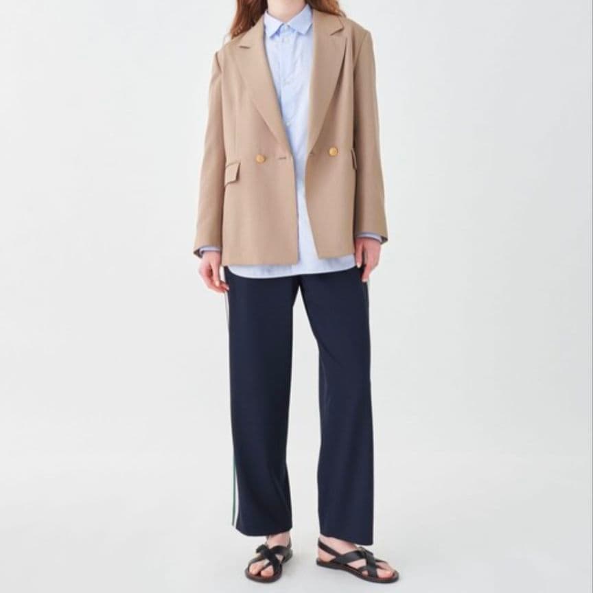 ウールギャバジンダブルブレストジャケット　34