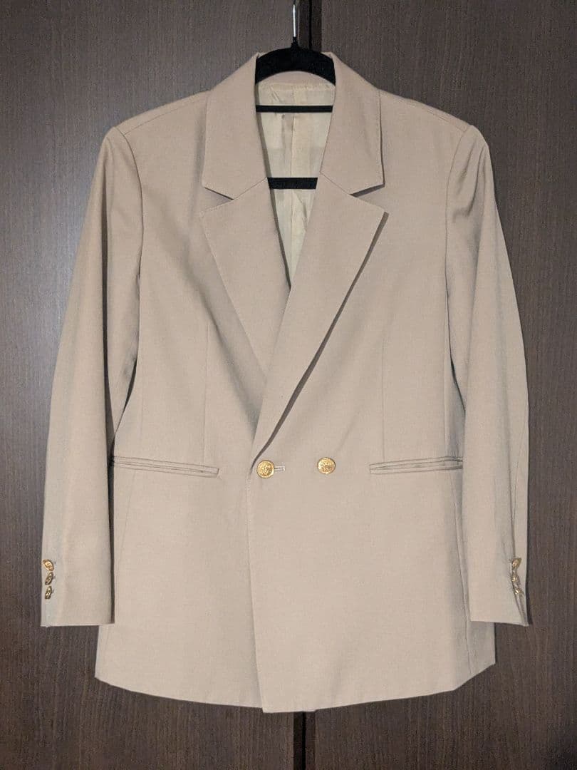 ウールギャバジンダブルブレストジャケット　34