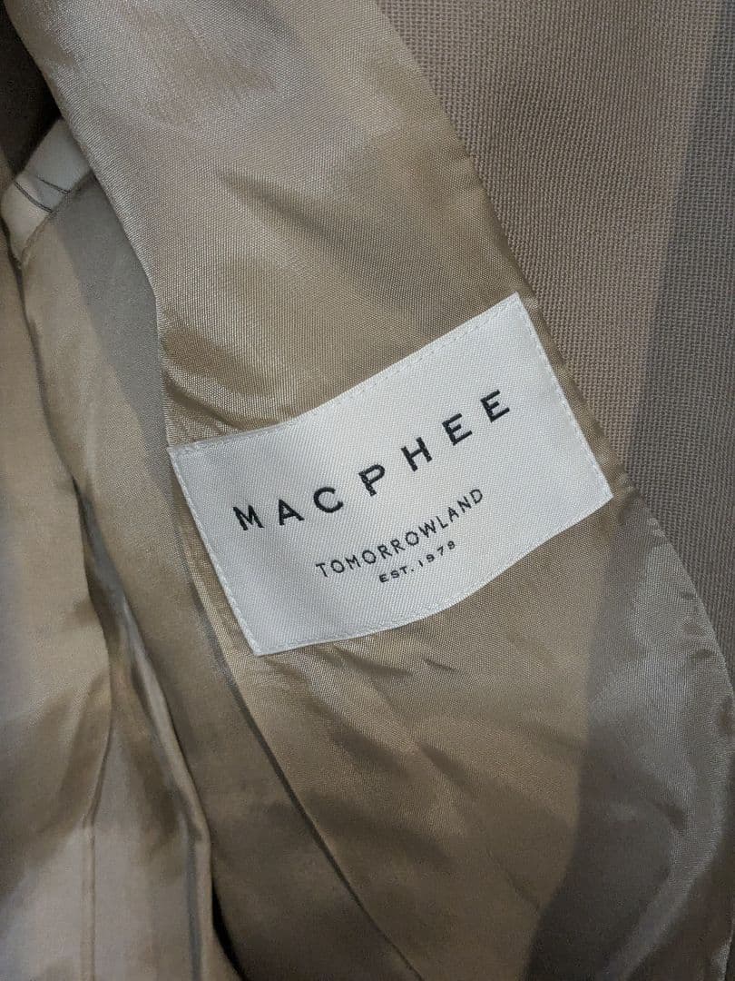 ウールギャバジンダブルブレストジャケット　34