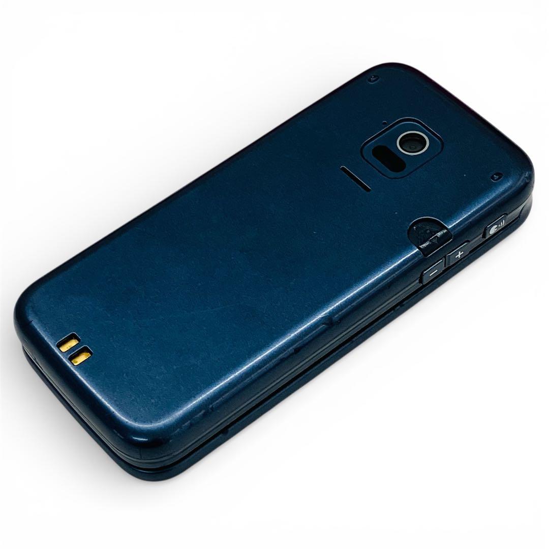 【動作確認済】docomo らくらくホン F-01M ネイビー 本体 判定〇