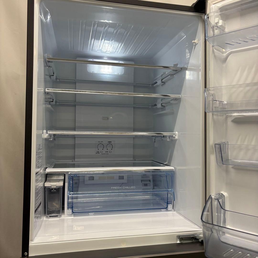 155　AQUA　冷蔵庫　シルバー　300ℓ〜400ℓ　綺麗　設置無料　安い‼️