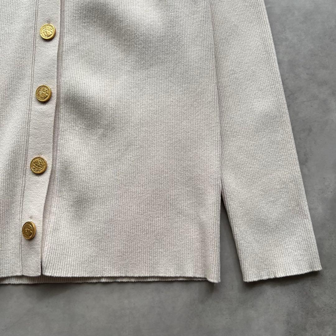 DINER RIB Vネックカーディガン　DEUXIEME CLASSE