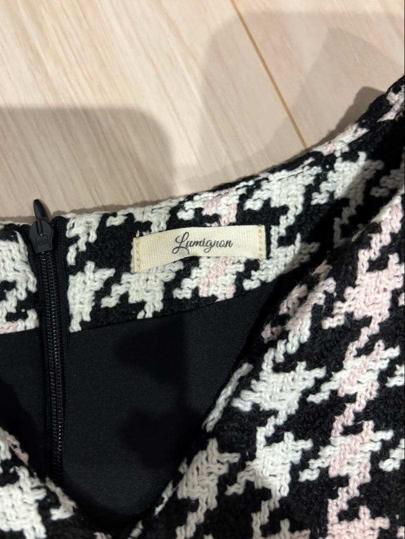 Lumignon ルミニョン 千鳥柄　チェックワンピース