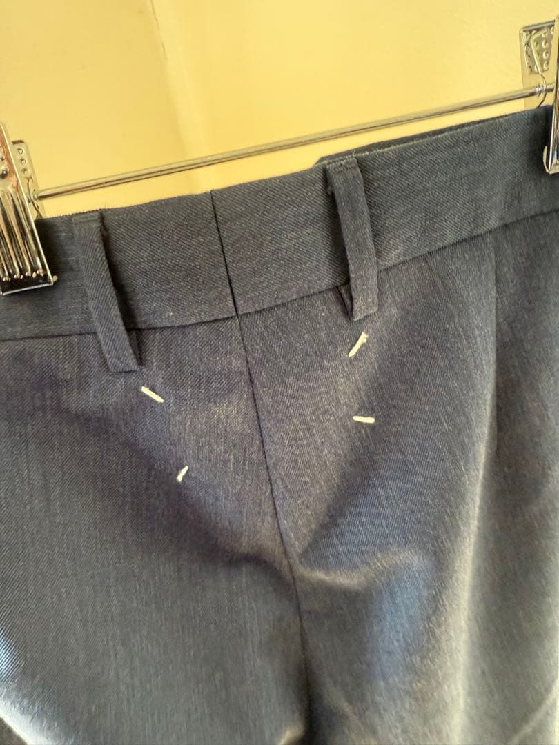 国内正規品　メゾンマルジェラ　ネイビー スラックス ジッパーポケット付き