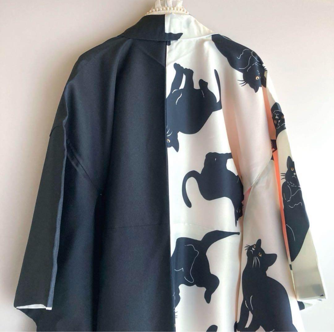 卒業式　袴　女の子　小学生　黒猫柄