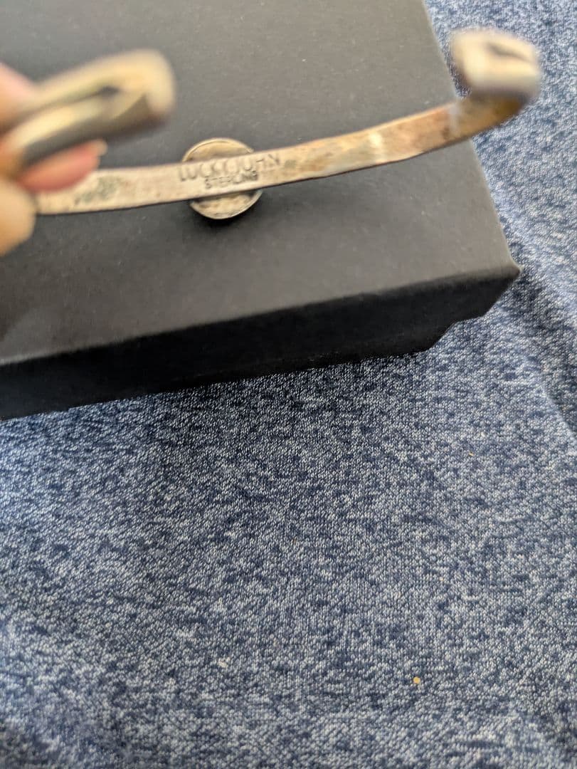 ラッキージョン ターコイズ シルバーバングル