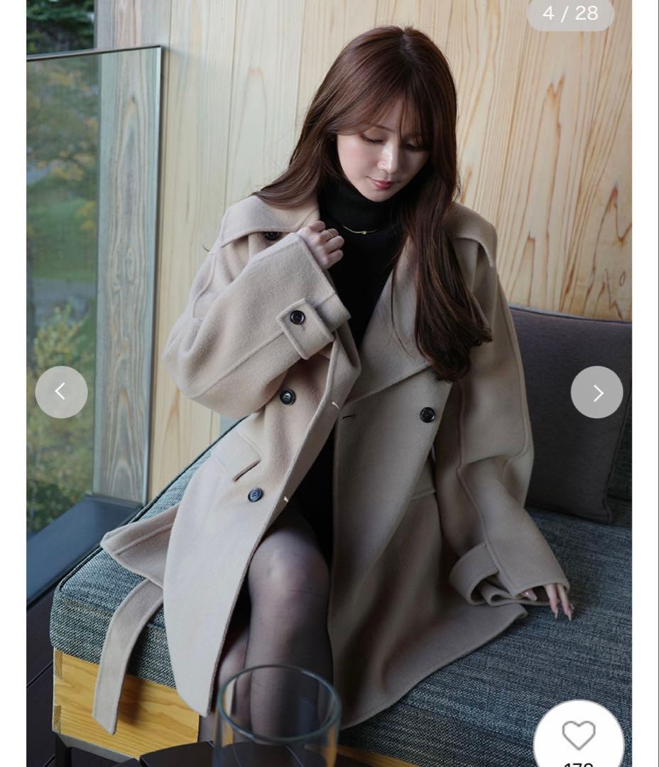 fray i.d フレイアイディー ウールリバーミドルAラインコート