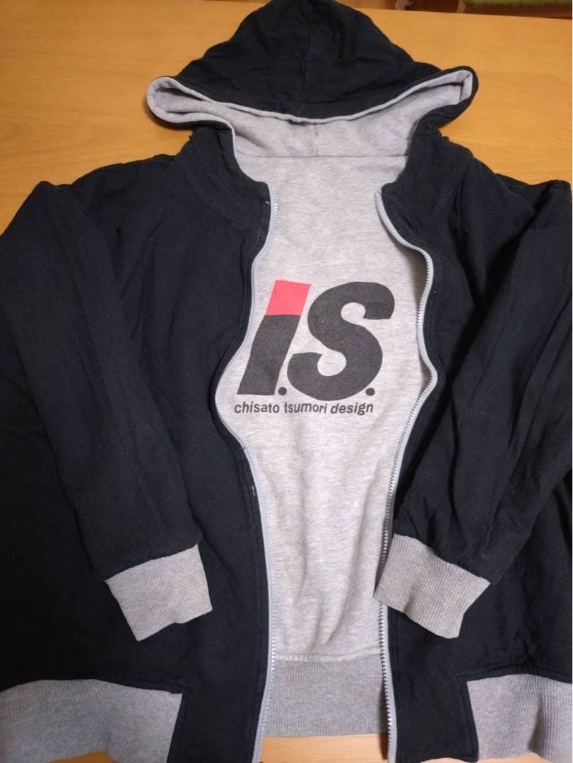【レア】80sイッセイミヤケ✕ツモリチサトIS リバーシブルパーカー 黒×グレー