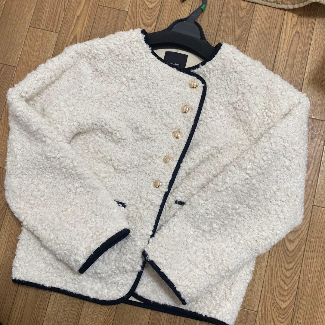 【極美品】25AW anuans　ECOPELパイピングボアジャケット