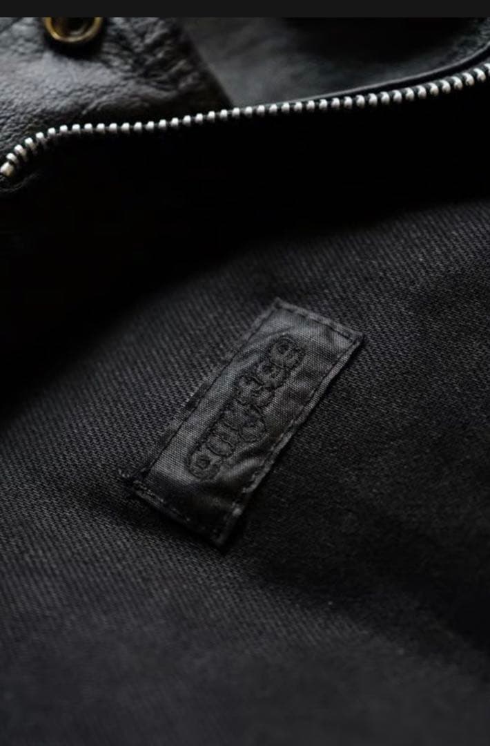 anytee レザー製黒ボストンバッグ Vintage Leather Bag