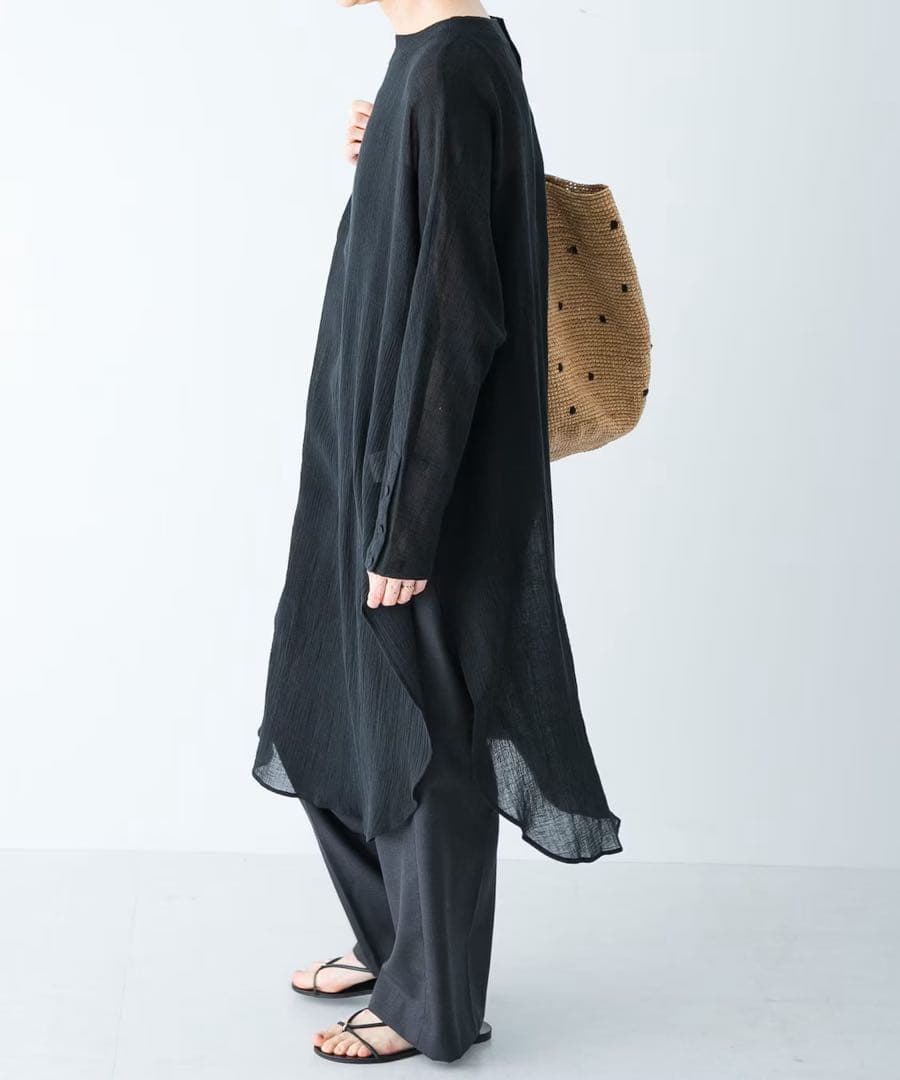 かぐれ　ガーゼロングチュニック