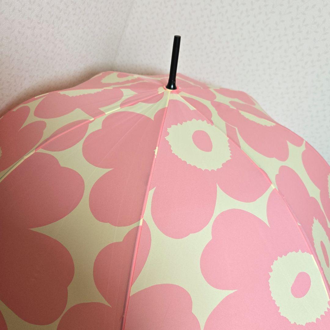 新品　marimekko Unikko　長傘　ピンク　花柄　タグ付き　マリメッコ