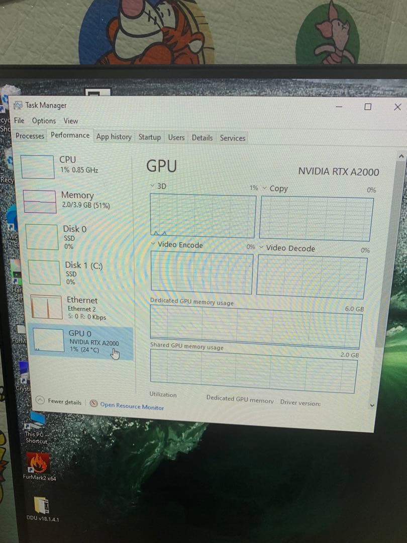 RTX A2000 6GB 動作良好 DP純正ケーブル付
