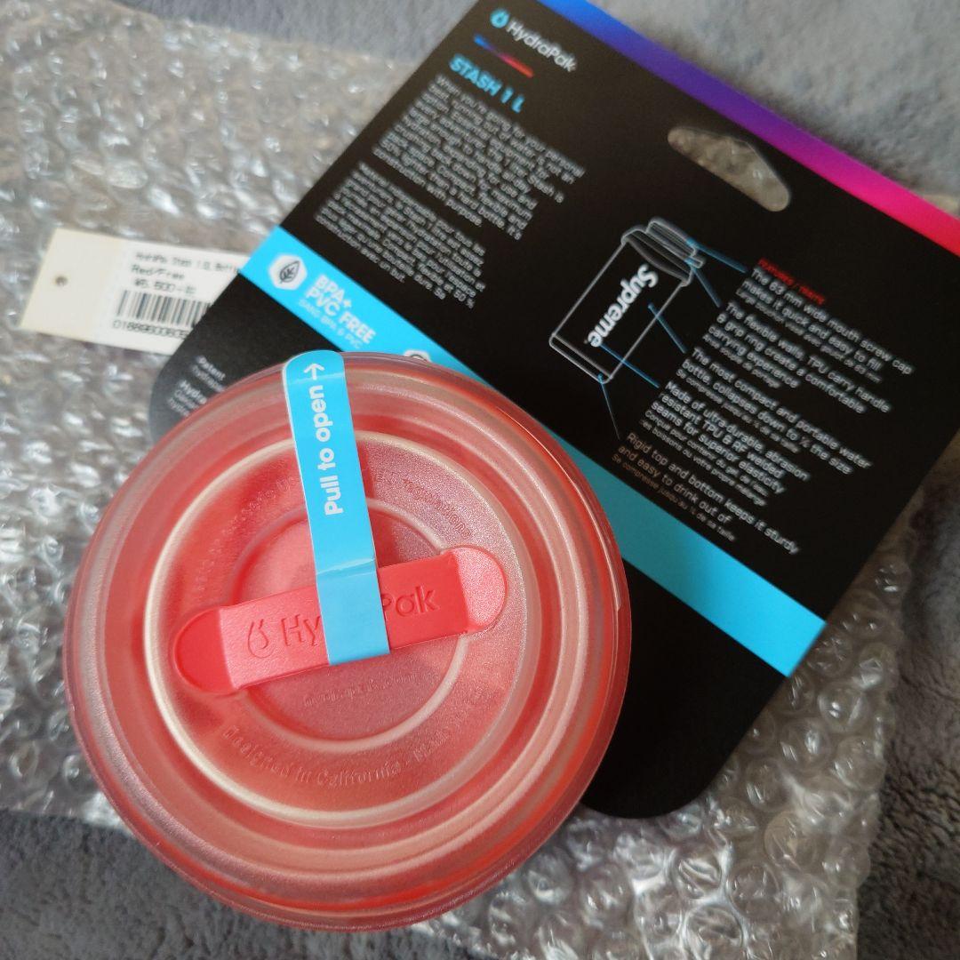 弁当箱・水筒 supreme HydraPak Stash 1.0L Bottle Red