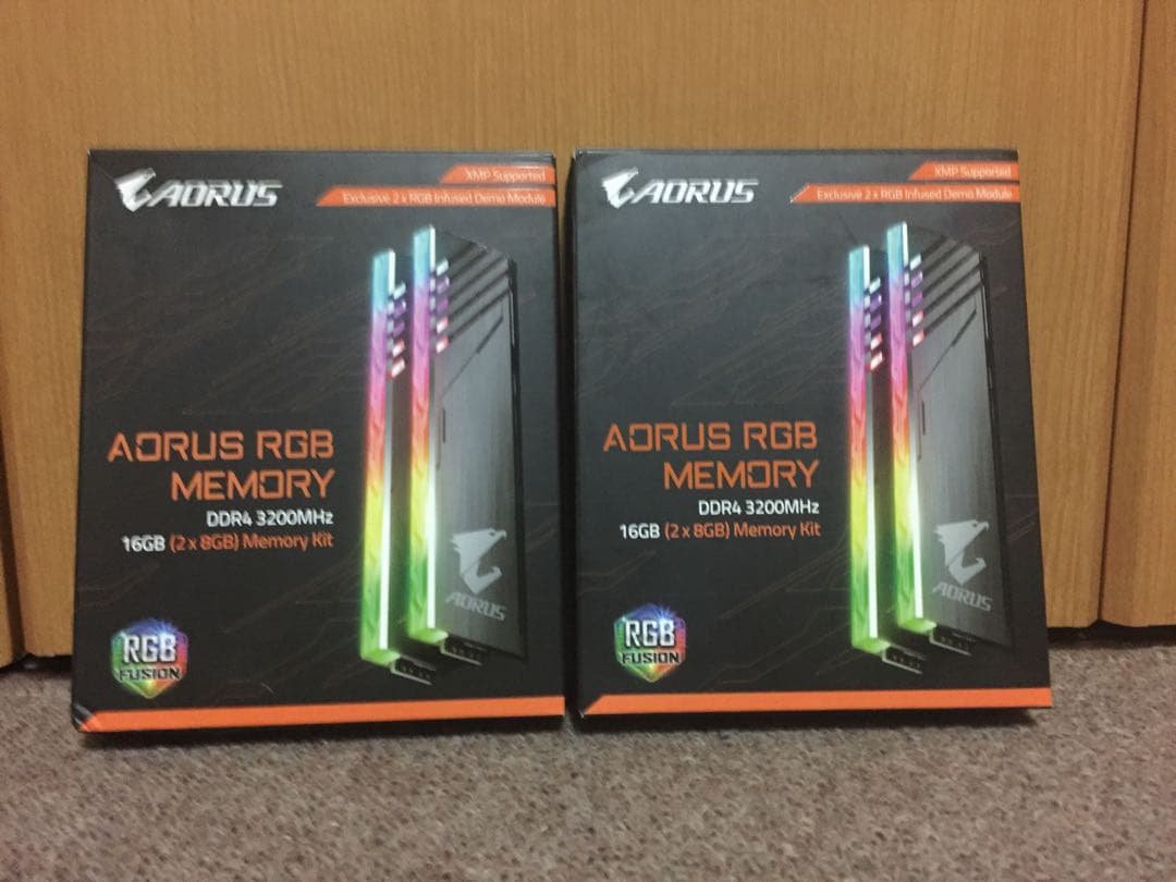 AORUS RGB メモリー DDR4 16GB (2x8GB) 3200MHz