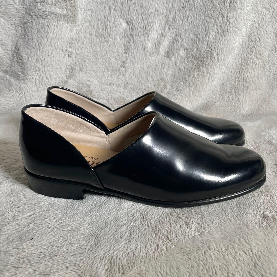 【新品未使用】HARUTA Spockスポックシューズ　ブラック 24cmハルタ