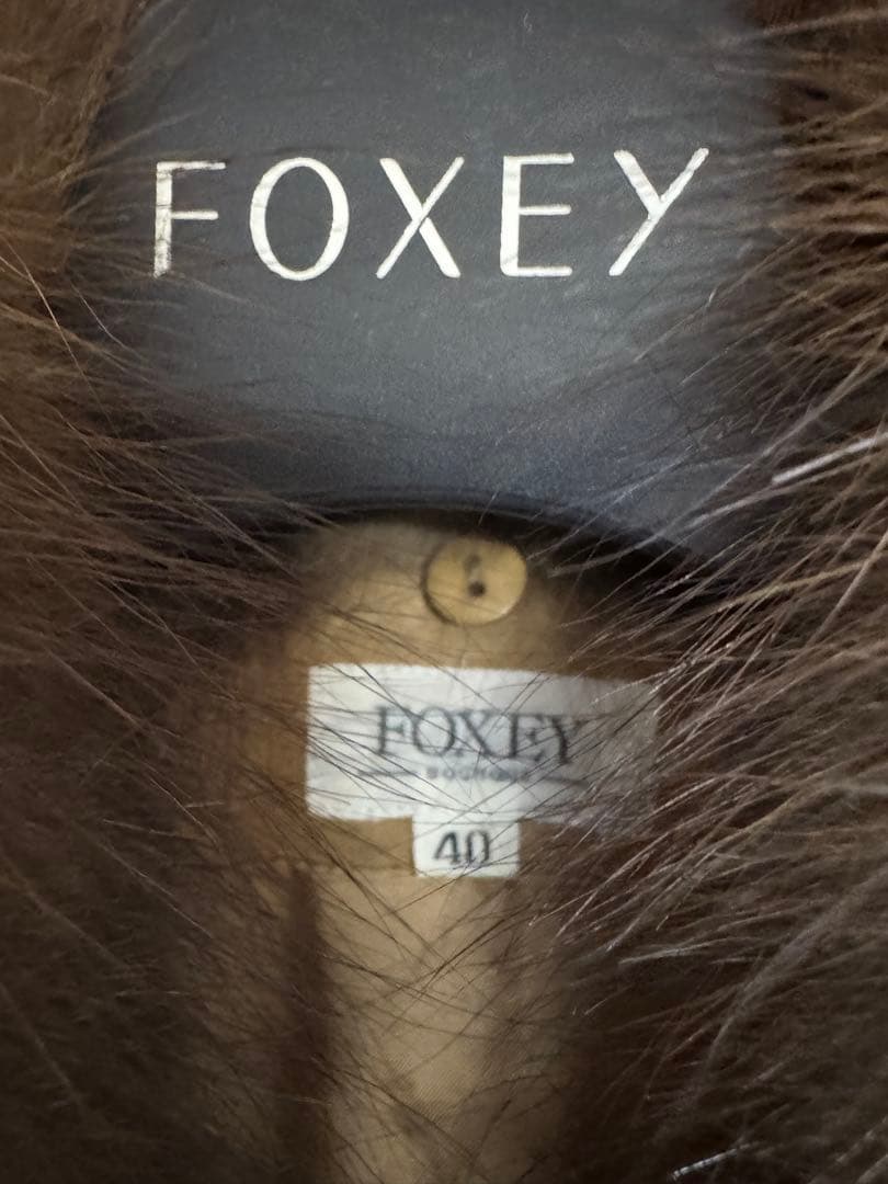 フォクシーFOXEYスエード衿毛皮付きジャケット 40