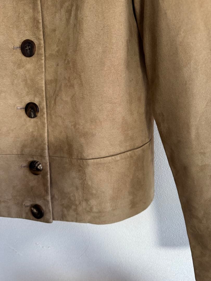 フォクシーFOXEYスエード衿毛皮付きジャケット 40