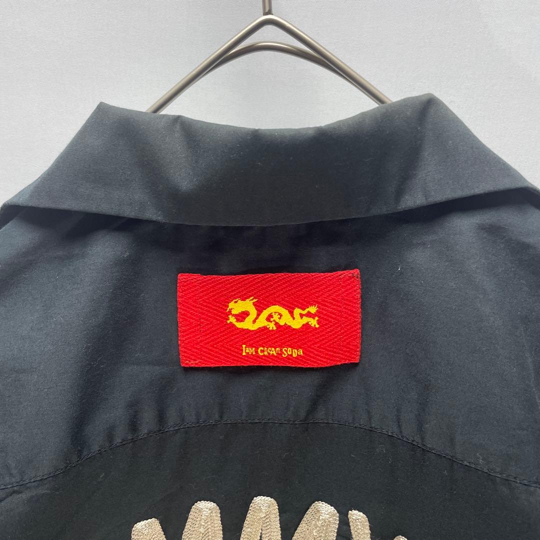 クリームソーダ　TEMMYE ティミー　刺繍　半袖　ボーリングシャツ　サイズM