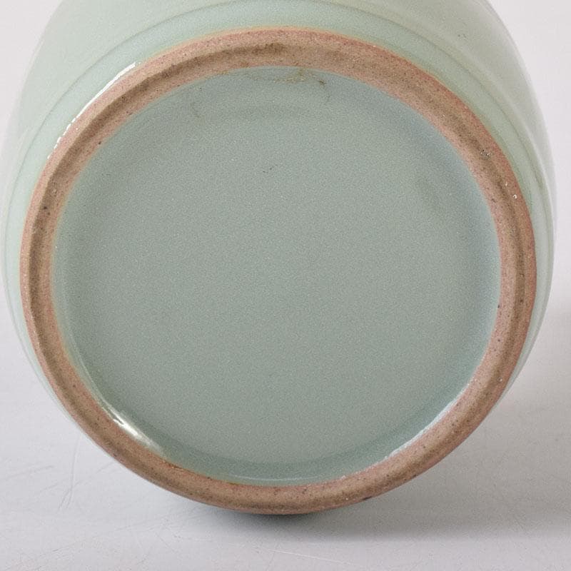 茶道具　青磁　手桶茶入　茶器　時代箱　V　7766