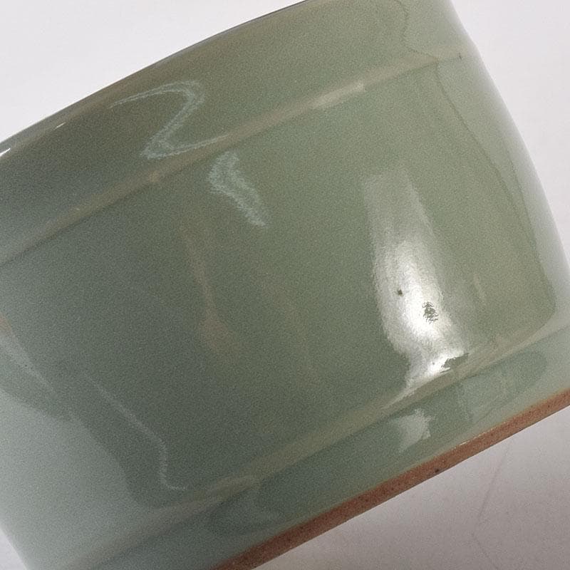 茶道具　青磁　手桶茶入　茶器　時代箱　V　7766