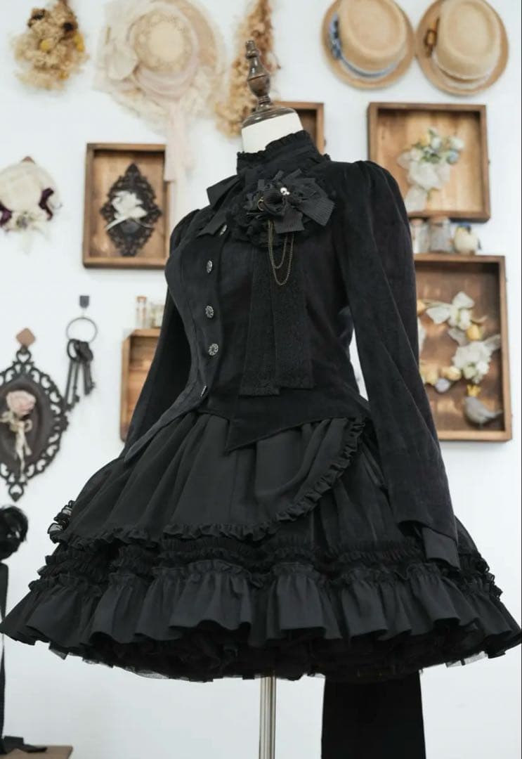 【新品未使用】星箱Works 晩課のドレス スカート 黒