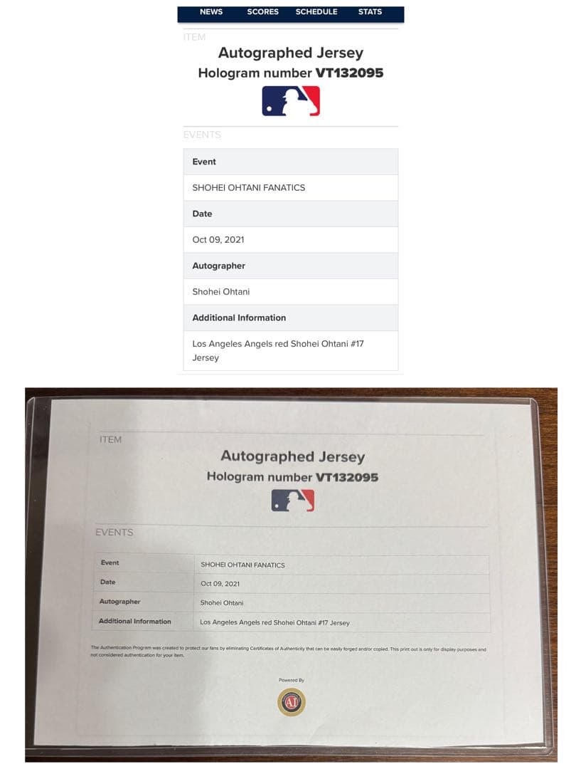 【超レア】大谷翔平 直筆サイン オーセンティックユニフォーム Fanatics