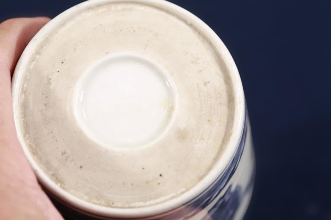 577　古伊万里大渕染付仙人唐子遊び図蕎麦猪口　無傷　幕末