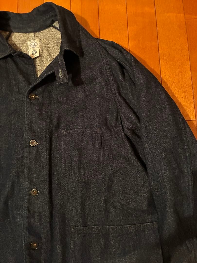 ジャケット・アウター POST O'ALLS denim with lining indigo