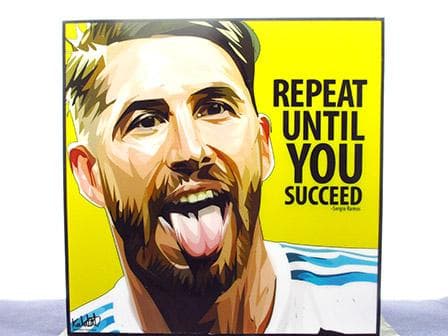 【タツ・新品 No 107】ポップアートパネル エデン アザール サッカー