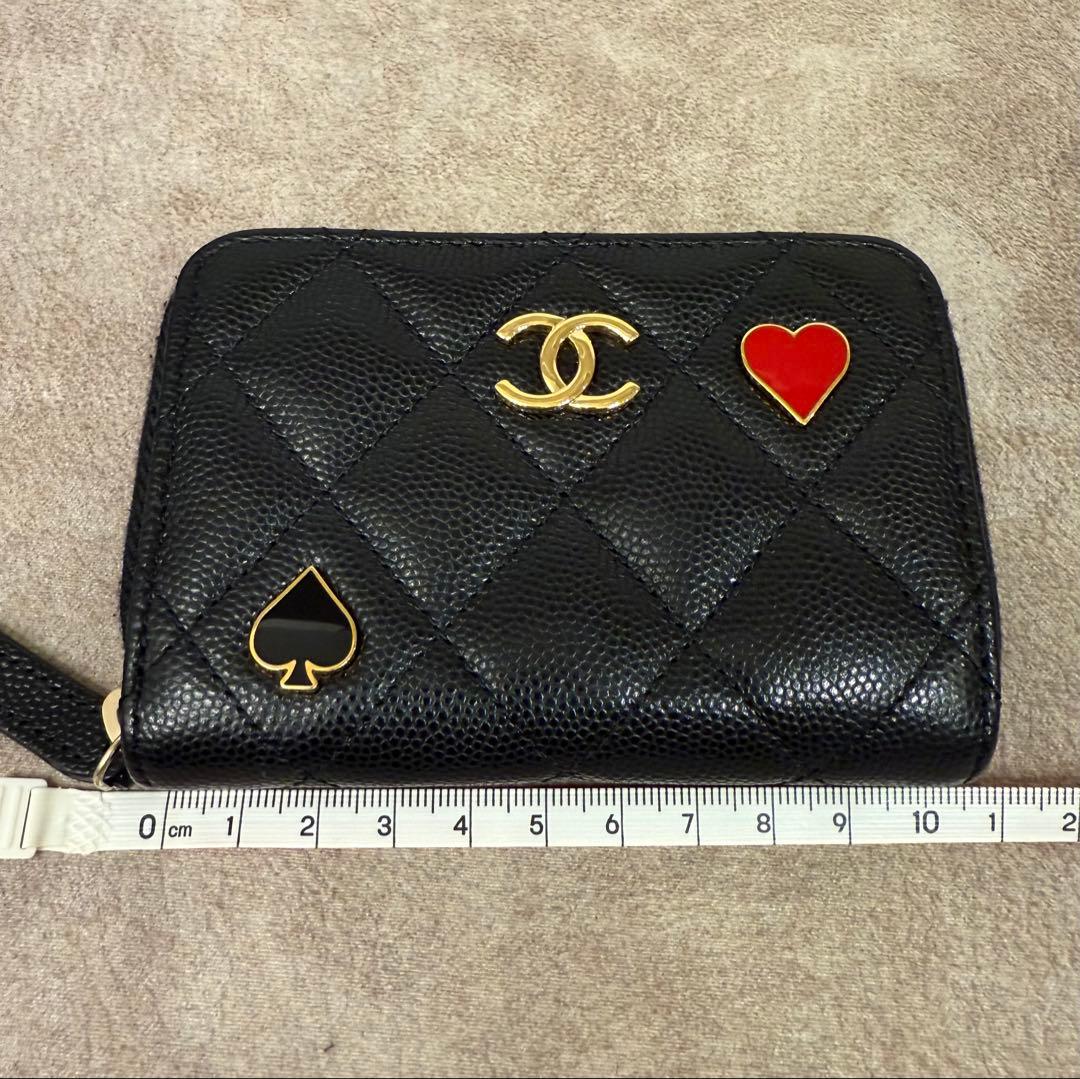 美品　CHANEL ケース　キャビアスキン　ブラック