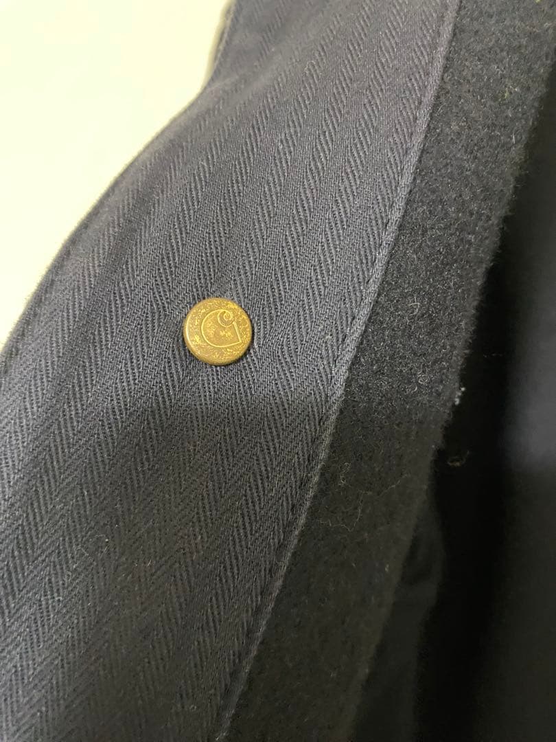 eyejunyaman×Carhartt ネイビー カバーオール ウール/レザー