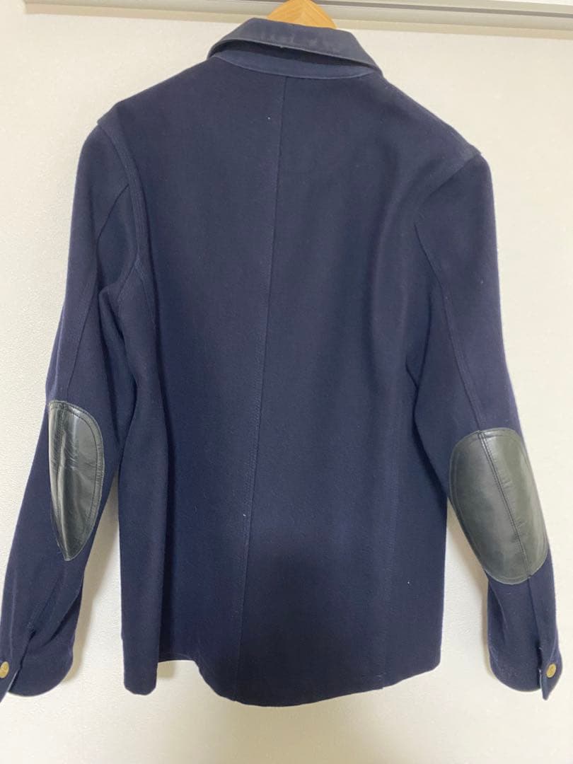 eyejunyaman×Carhartt ネイビー カバーオール ウール/レザー