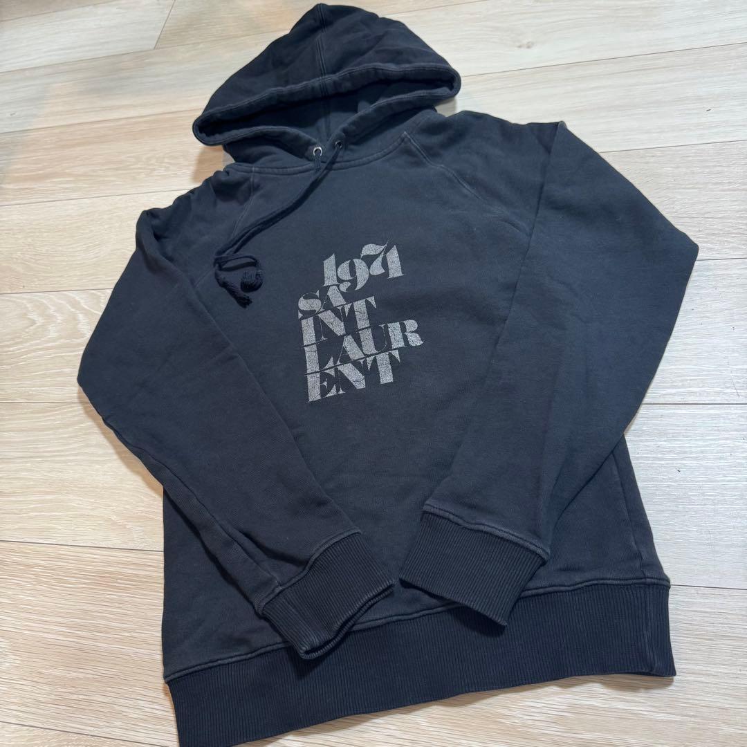 SAINT LAURENT ブラック パーカー XS