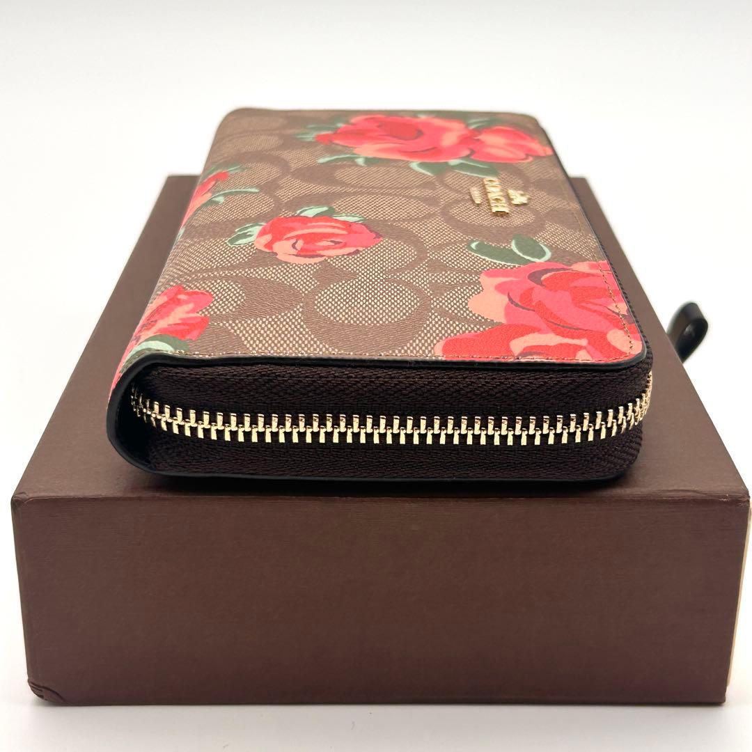 ✨未使用級✨ COACH コーチ 長財布 花柄 シグネチャー PVCレザー 箱付