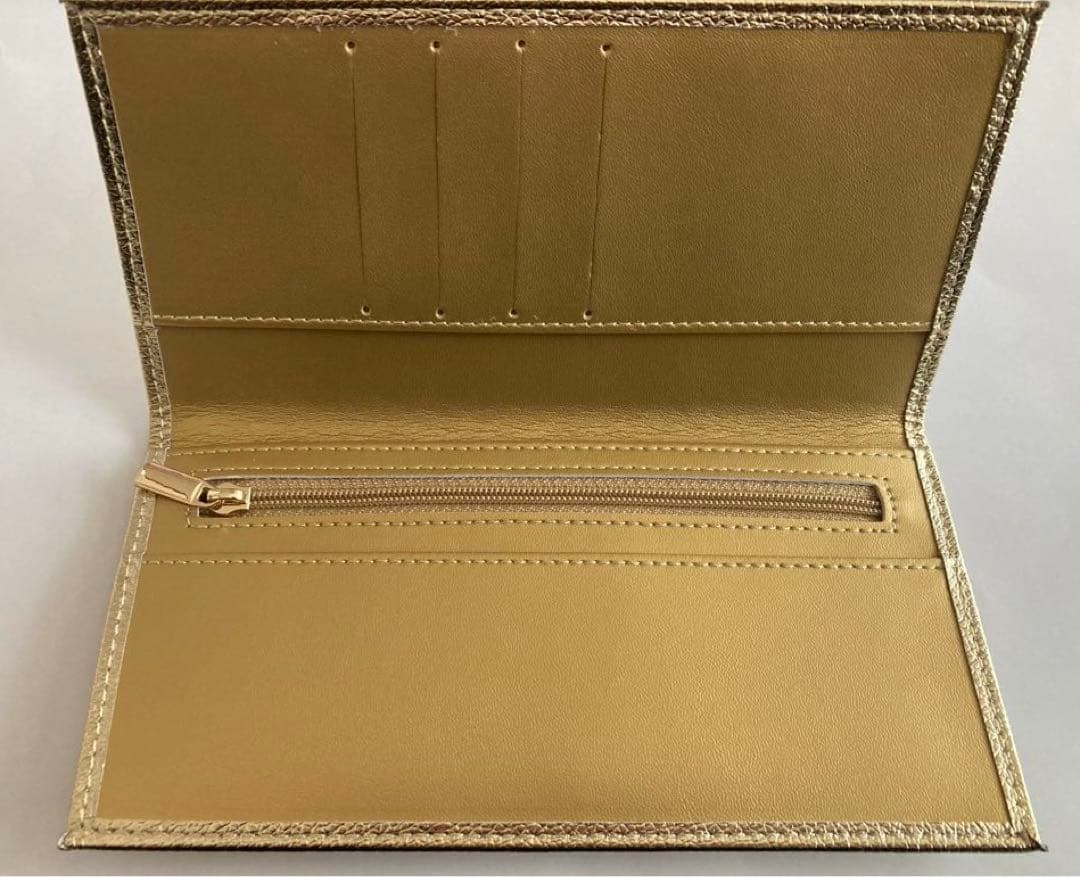 2/9まで‼️期間限定出品‼️大幅値下‼️皇居　長財布　ゴールド　本革　菊の御紋