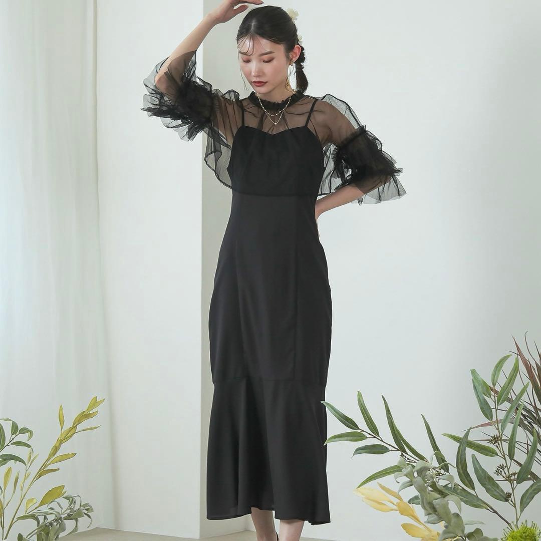 kana チュール ティアード ボレロ 3way キャミワンピース ドレス　M