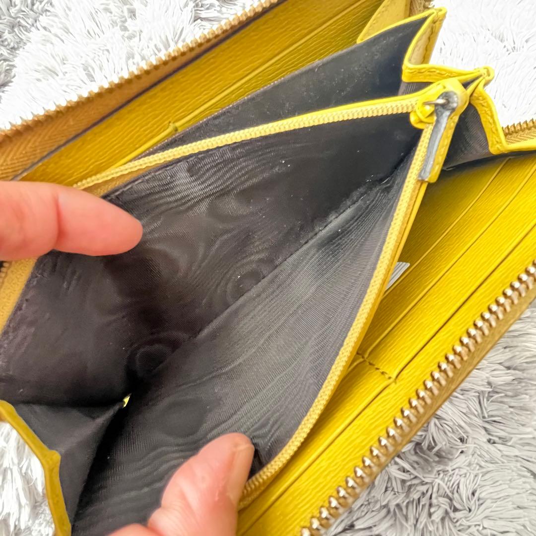 良品✨GUCCI ラウンドファスナー　マルチデザイン　ハートロゴ　長財布　からし