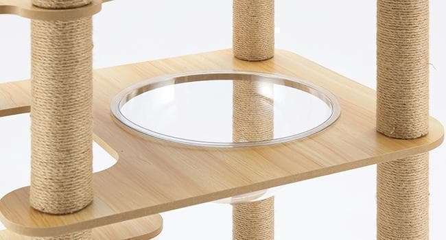 アウトレット キャットタワー 木製 宇宙船　展望台　多頭飼い 大型猫　178cm