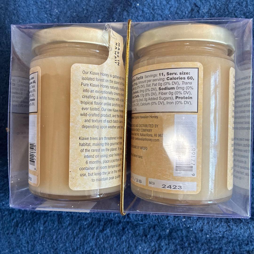Rare HawaiianOrganicWhite Kiawe Honey 2個
