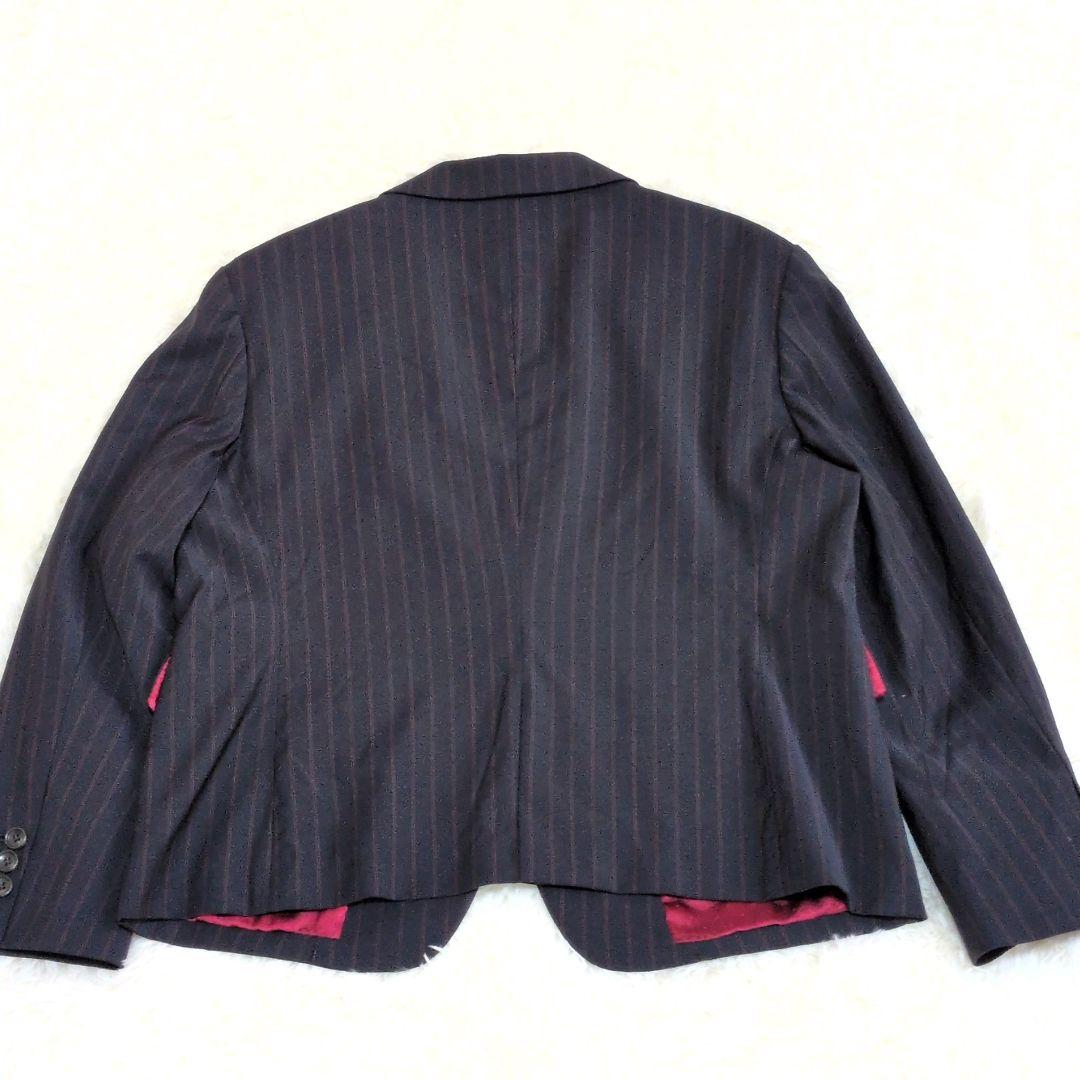 カシヤマ 洗える ビジネススーツ セットアップ ネイビー 大きいサイズ